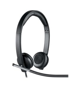 Logitech H650E Écouteurs Avec Microfono USB - Microfono Pliable - Almohadillas Acolchadas - Controles en Câble - Couleur Noir