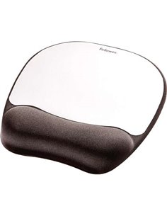 Fellowes Tapis de souris Avec Reposamuñecas Espuma Memory Foam - Confort Excepcional - Couleur Plateado