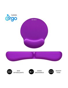 Subblim Pack Ergo MemoryFlex Tapis de souris Ergonomica Pour Souris et Reposamuñecas Clavier - Espuma Élastique - Microtexturiza