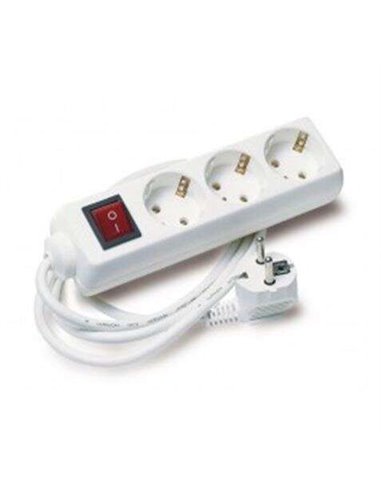 Elbat Regleta Alimentation - 3x Schukos - Interruptor On/Off - Câble de 1.50m