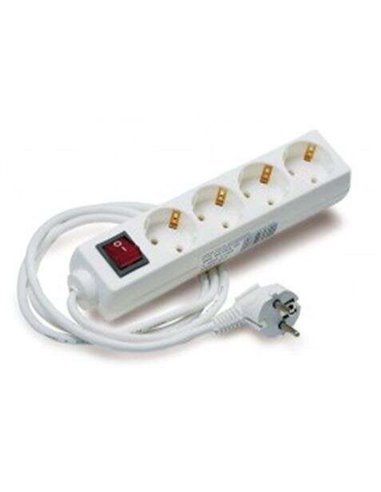 Elbat Regleta Alimentation - 4x Schukos - Interruptor On/Off - Câble de 1.50m
