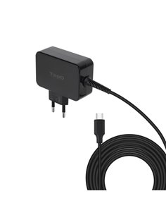 Tooq Cargador de Portable GaN USB-C/PD 45W - Câble de 1.80m - Couleur Noir