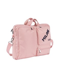 Milan 430 Since 1918 Maletin Pour Portatiles Jusqu'à 17" - Fermeture zippée - 3 Compartiments - 42x34x9cm - Couleur Rose