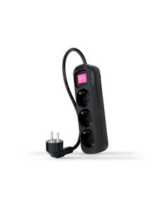 Nanocable Regleta 3 Tomas Interruptor 1.4m - Couleur Noir