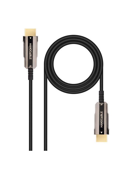 Nanocable Câble HDMI v2.0 AOC Mâle à HDMI v2.0 Mâle 10m - 4K@60Hz 18Gbps - Couleur Noir