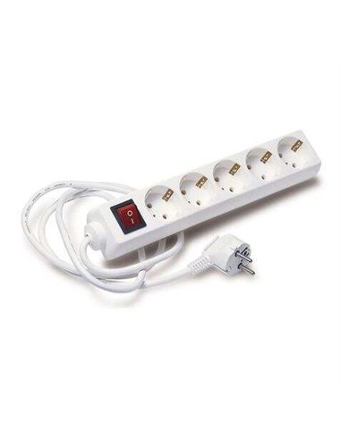 Elbat Regleta Alimentation - 5x Schukos - Interruptor On/Off - Câble de 1.50m