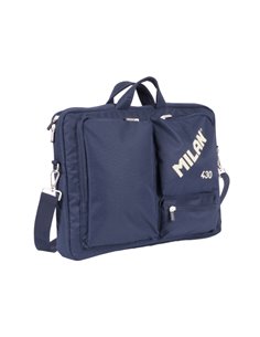 Milan 430 Since 1918 Maletin Pour Portatiles Jusqu'à 17" - Fermeture zippée - 3 Compartiments - 42x34x9cm - Couleur Bleu