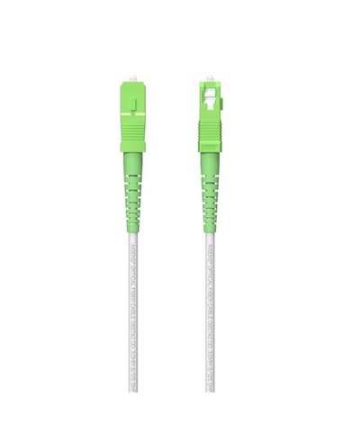 Aisens Câble Fibre Optica Latiguillo G657A2 3.0 9/125 SMF Simplex CPR Dca LSZH - SC/APC-SC/APC - 60m - Couleur Blanc