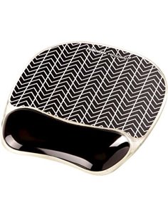Fellowes Tapis de souris Avec Reposamuñecas Photo Gel - Alivia les Puntos de Presion - Base Antidérapant - Couleur Noir