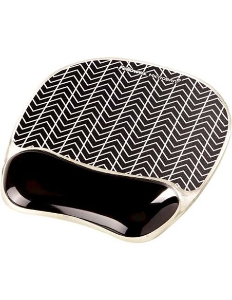 Fellowes Tapis de souris Avec Reposamuñecas Photo Gel - Alivia les Puntos de Presion - Base Antidérapant - Couleur Noir