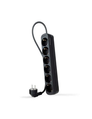 Nanocable Regleta 6 Tomas - 1.4m - Couleur Noir