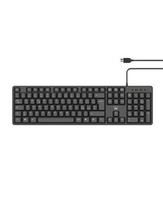 Ewent Clavier Avec Câble USB - Perfil Delgado - Disposicion Portuguesa QWERTY PT - Plastico ABS - Câble de 1.35m - Couleur Noir