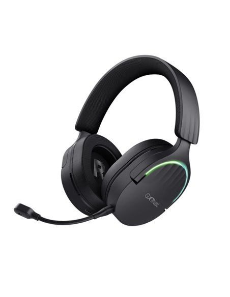 Trust GXT491 Fayzo Écouteurs Gaming Bluetooth, USB 2.4Ghz - Iluminacion RGB - Microfono Amovible - Diadema Réglable - Autonomie 
