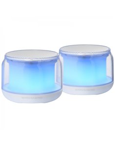 Mars Gaming MS-AURA Altavoces Bluetooth RGB - Sonido Envolvente 15W - DSP Personalizado - Iluminacion RGB 360º - Bluetooth 5.3 -