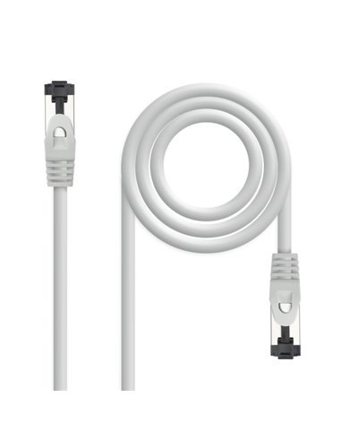 Nanocable Câble Réseau Latiguillo Cat.8.1 2Ghz LSZH SSTP AWG26 - Longueur 15m - Couleur Gris