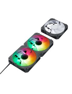 Abysm Gaming Arclight 2.0 ARGB Black Pack de 3 Ventiladores 120mm Avec Iluminacion ARGB - Vitesse Max. 1500rpm - Conexion en Ser