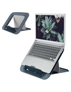 Leitz Ergo Cosy Support Réglable Pour Portable - Design Ergonomique - Altura Réglable - Couleur Gris Terciopelo