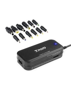 Tooq Cargador Universal Pour Portable 90W - USB - 12 Adaptadores - Voltaje 15-24V