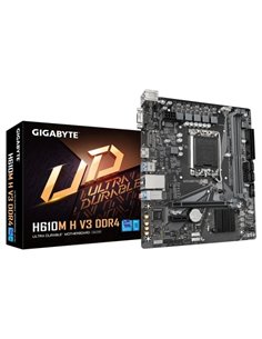 Gigabyte H610M H V3 Placa Base Intel1700 2x DDR4 - M.2, SATA, PCIe3.0 - HDMI, DVI, VGA, RJ-45, USB 3.2 - MicroATX