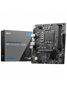 MSI Pro H610M-E Placa Base Intel LGA 1700 2x DDR4 - HDMI, VGA, 4x Sata III, RJ-45, USB 2.0/3.2, MicroATX
