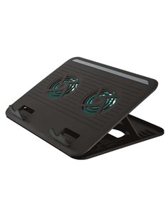Trust Cyclone Base Refrigeradora USB Pour Portable Jusqu'à 16" - 2x Ventiladores Silenciosos - 8 Posiciones Ajustables - Couleur