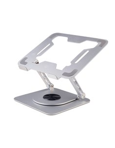 Ewent Support de Sobremesa Pour Portable - Aluminium - Rotacion 360 - Réglable - Base Antidérapant - Réglable - Pliable - Couleu