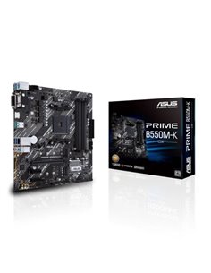 Asus Prime B550M-K Placa Base AMD Dual M.2, PCIe 4.0, 1 Gb Ethernet, HDMI, D-Sub, DVI, SATA 6 Gbps, USB-À 3.2 Gen 2