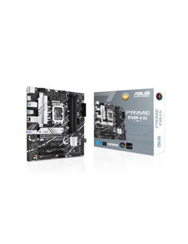 Asus Prime B760M-À D4 CSM Placa Base Intel LGA1700 4x DDR4 - HDMI, M.2, PCIe3.0, 4x Sata III, USB 3.2, MicroATX