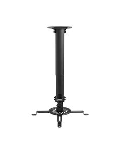 Aisens Support Universal Giratorio - Inclinable et Extensible de Techo Pour Proyector - Jusqu'à 13.5Kg - Couleur Noir