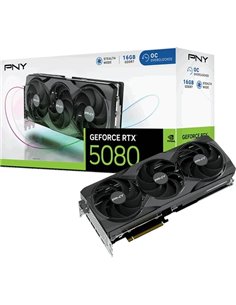 PNY GeForce RTX 5080 Carte Grafica 16GB GDDR7 Overclocked Triple Fan Reflex 2 AI NVIDIA DLSS4