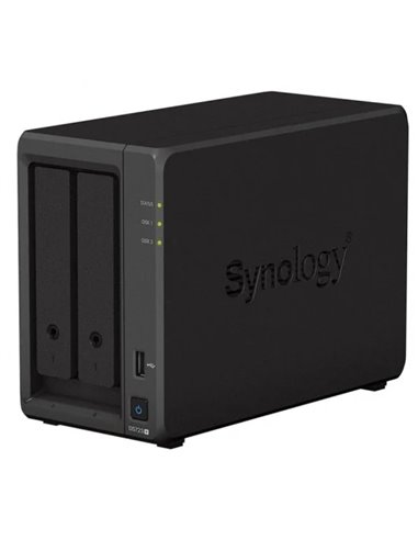 Synology DiskStation DS723+ Servidor de Almacenamiento NAS - Jusqu'à 2 Unidades de Almacenamiento - Interface Soportado M.2, SAT