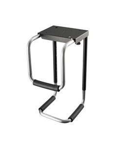 Aisens Support Altura Personalizable Pour CPU Par Debajo de Escritorio - Couleur Noir/Argent