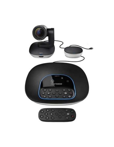 Logitech Group Système de Videoconferencias Webcam HD 1080p - USB 2.0 - Zoom 10x - Microfonos Integrados - Enfoque Automatico - 