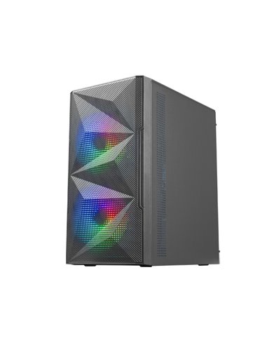 Mars Gaming Boîte Gaming Compacta MC-ME - Design Innovador - Ventiladores FRGB 120mm - Ventana Latéral Cristal Templado - Maxima
