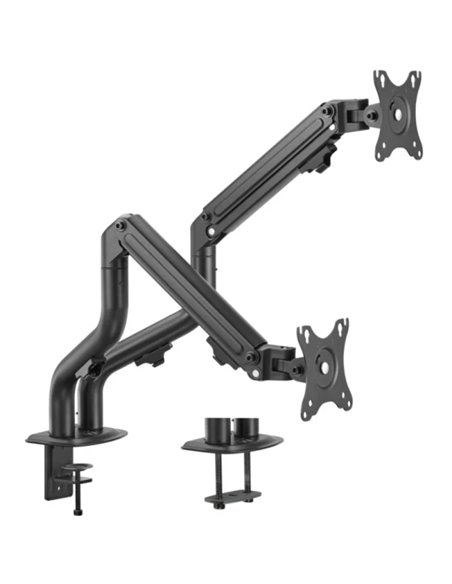 Ewent Support de Mesa Contrapeso Giratorio e Inclinable Pour Monitor/TV 16Kg - 2 Brazos - 17-32" - Couleur Noir