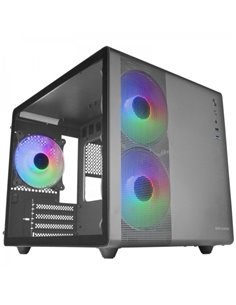 Mars Gaming MC-400 Boîte Gaming Compacta - Double caméra - Triple Refrigeracion FRGB - Ventana Cristal Templado - Panel Latéral 
