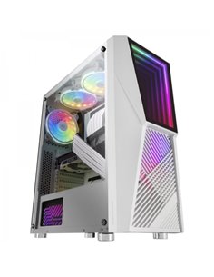 Mars Gaming MC777 Semitorre Gaming Premium - Espejo Infinito ARGB - 17 Modos de Luz - Refrigeracion Avanzada Avec 2 Ventiladores