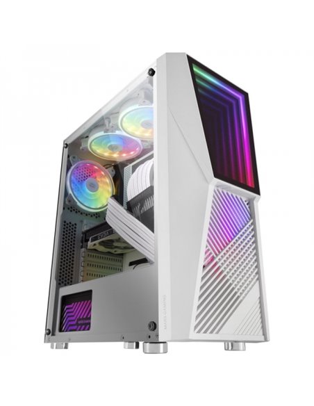 Mars Gaming MC777 Semitorre Gaming Premium - Espejo Infinito ARGB - 17 Modos de Luz - Refrigeracion Avanzada Avec 2 Ventiladores