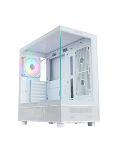 Abysm Danube Sava H400 White Boîte Torre ATX, ITX, Micro ATX - Latéral et Avant Cristal Templado - 3.5" et 2.5" - USB-À, USB-C e