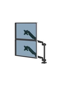 Fellowes Platinum Series Brazo Pour Monitor Double Vertical - Jusqu'à 27" et 8kg - 2 Puertos USB - Système de Gestion de Cables 