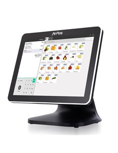 AVPos TPV K5000 Aluminium 15 Tactil - i7 - 8gb Memoria - SSD 128gb - VGA et HDMI - Couleur Noir