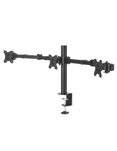 Hama Support de Mesa Avec Brazos Articulados Pour 3 Monitores de 13 à 27" - Capacité 7kg - Inclinacion 25º - Altura Réglable - G