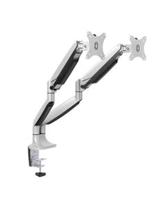 Tooq Support de Mesa Avec Brazos Articulados Pour 2 Monitores de 13"-32" - Giratorio e Inclinable - Piston de Gas - Peso Max 9kg