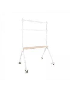 Tooq iLove Support de Suelo Avec Ruedas Pour Pantallas de 49-80" - Bandeja Inférieur Multiusos - Ruedas Avec Système de Bloqueo 