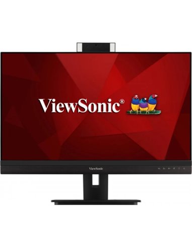 ViewSonic VG2756V-2K Monitor LED 27" IPS QHD 2K HDR - Respuesta 5ms - Altavoces 10W - Webcam - 16:9 - Réglable en Altura, Girato