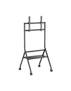 Aisens Support de Suelo ECO Avec Rueda - 1 Bandeja Pour Écran Interactiva/TV 80kg de 37-86 - Couleur Noir