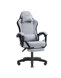 Mars Gaming MGC-X FABRIC Silla Gaming Ergonomica - Reposapies Extensible - Cojines Lumbar et Cervical - 660x540x1250mm - Tejido 