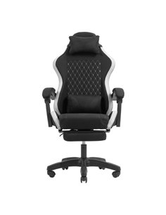 Mars Gaming MGC-X FABRIC Silla Gaming Ergonomica - Reposapies Extensible - Cojines Lumbar et Cervical - 660x540x1250mm - Tejido 