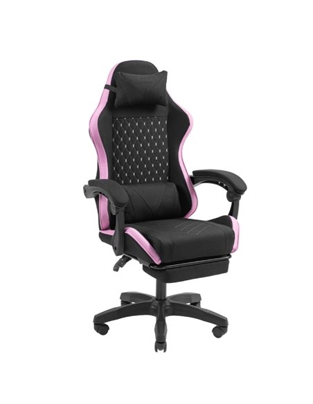 Mars Gaming MGC-X FABRIC Silla Gaming Ergonomica - Reposapies Extensible - Cojines Lumbar et Cervical - 660x540x1250mm - Tejido 