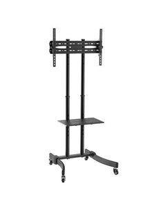 Cromad Support de Suelo Avec Ruedas Pour TV 37"-70" - Bloqueo de Ruedas - Bandeja Multiusos - Peso Max 40Kg - VESA 600X400mm